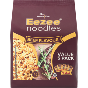 Eezee Noodles Beef Flavour Instant Noodles 5 x 65g