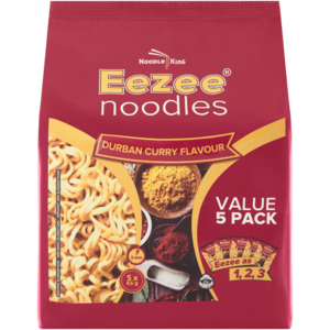Eezee Noodles Durban Curry Flavour Instant Noodles 5 x 65g