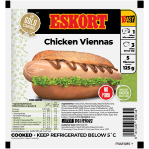 Eskort Chicken Viennas 5 Pack