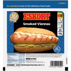 Eskort Smoked Viennas 1kg