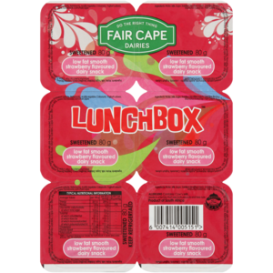 Fair Cape Dairies Lunchbox Strawberry Yoghurt 6 x 80g