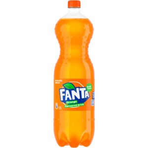 Fanta Orange Flavoured Sparkling Soft Drink Bottle 2L