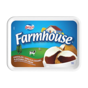 Farmhouse Chocolate Vanilla and Caramel Flavoured Ice Cream Tub 1.8L