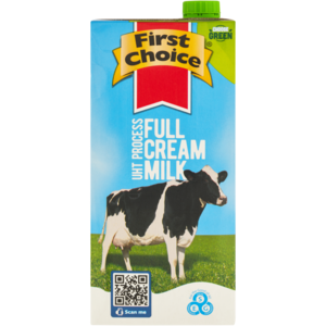 First Choice Full Cream Milk 1L