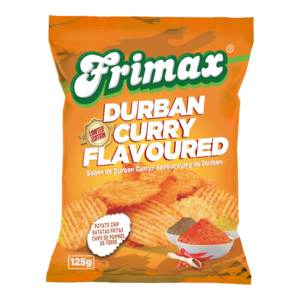 Frimax Durban Curry Flavoured Potato Chips Bag 125g