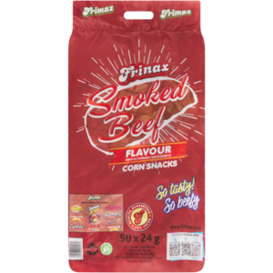 Frimax Frinax Smoked Beef Flavour Corn Snacks 50 x 24g