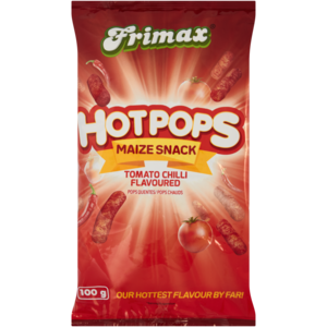 Frimax Hot Pops Tomato Chilli Flavoured Chips 100g