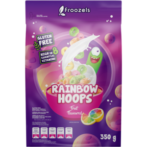 Froozels Rainbow Hoops Breakfast Cereal 350g