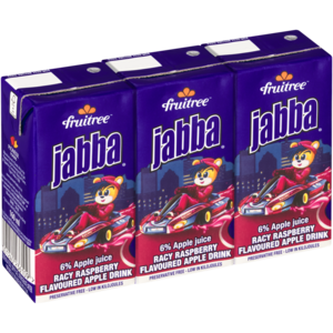 Fruitree Jabba Racy Raspberry Flavoured Apple Drink 3 x 160ml