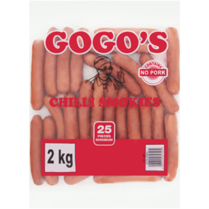 Gogo's Frozen Chilli Smokies 2kg