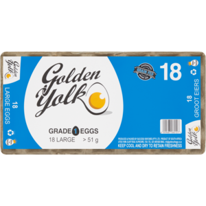 Golden Yolk Large Eggs 18 Pack