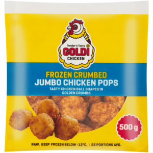 Goldi Chicken Frozen Crumbed Jumbo Chicken Pops 500g