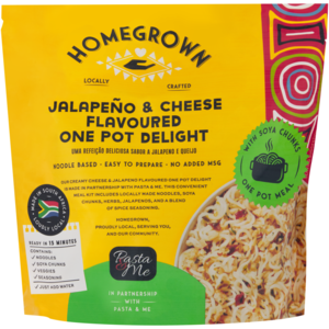 Homegrown Pasta & Me Jalapeño & Cheese Flavoured One Pot Delight 350g