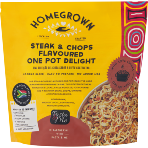 Homegrown Pasta & Me Steak & Chops Flavoured One Pot Delight 350g