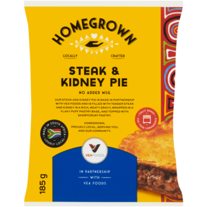 Homegrown Frozen Steak & Kidney Pie 185g