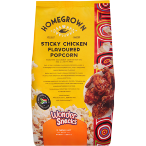 Homegrown Sticky Chicken Flavoured Popcorn 90g