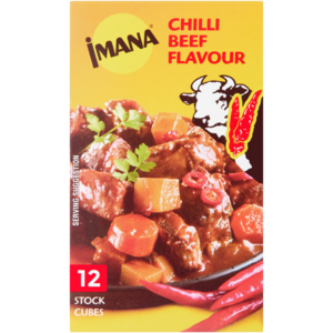 Imana Chilli Beef Flavour Stock Cubes 12 Pack