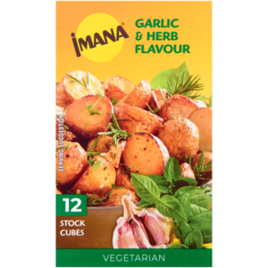 Imana Garlic & Herb Flavoured Stock Cubes 12 Pack