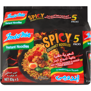 Indomie Hot Spicy Chicken Flavour Instant Noodles 5 Pack