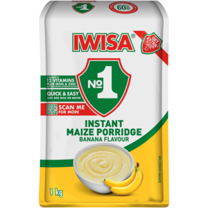 Iwisa No.1 Banana Flavoured Instant Breakfast Porridge 1kg