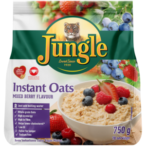 Jungle Oats Instant Mixed Berry Flavoured Porridge 750g