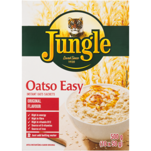 Jungle Oatso Easy Original Flavoured Instant Oats Sachets 500g