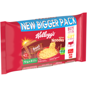 Kellogg's Beef Flavoured Instant Noodles 8 x 70g
