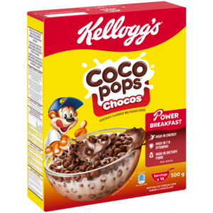 Kellogg's Coco Pops Chocolate Flavoured Multigrain Cereal 500g
