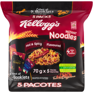 Kellogg's Hot & Spicy Flavoured Instant Noodles 5 x 70g