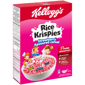 Kellogg's Rice Krispies Strawberry Flavoured Cereal 340g