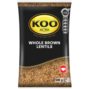 KOO Whole Brown Lentils 500g