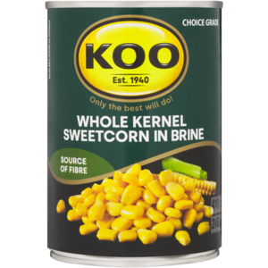 KOO Veggies Whole Kernel Sweetcorn in Brine 410g