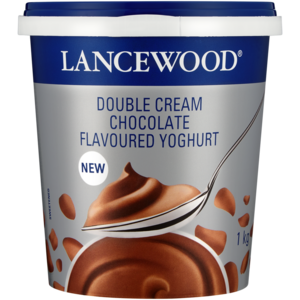 LANCEWOOD Chocolate Flavoured Double Cream Yoghurt 1kg