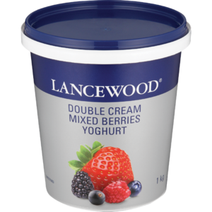 LANCEWOOD Mix Berry Flavoured Double Cream Yoghurt 1kg