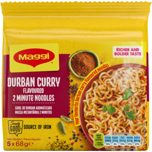Maggi Durban Curry Flavoured 2 Minute Noodles 5 x 68g