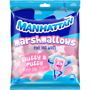 Manhattan Pink & White Marshmallows 150g