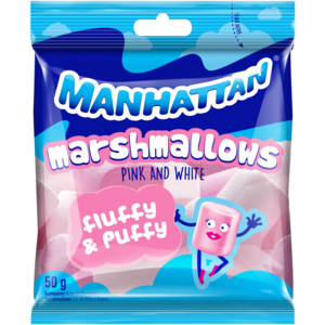 Manhattan Pink and White Marshmallows 50g