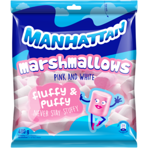 Manhattan Pink & White Marshmallows 400g