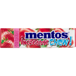 Mentos Incredible Chew! Strawberry Flavoured Chewy Candy 47g