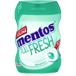 Mentos Full Fresh Spearmint Sugar Free Chewing Gum 10 Pack