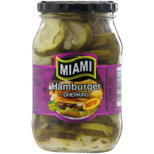 Miami Sweet & Tangy Hamburger Gherkins 380g