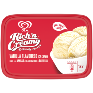 Ola Rich 'n Creamy Vanilla Flavoured Ice Cream 1.8L