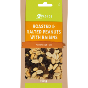 Padkos Roasted & Salted Peanuts with Raisins 150g