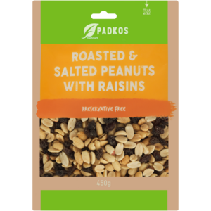 Padkos Roasted & Salted Peanuts with Raisins 450g
