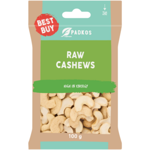 Padkos Raw Cashews 100g
