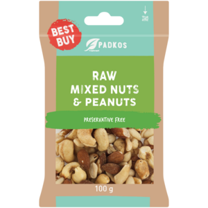 Padkos Raw Mixed Nuts & Peanuts 100g