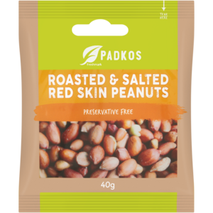 Padkos Roasted & Salted Red Skin Peanuts 40g