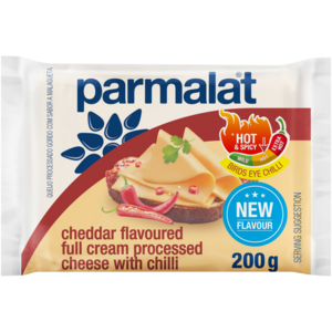 Parmalat Cheddar Flavoured Sliced Full Cream Processed Cheese with Chilli 200g