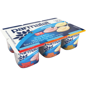Parmalat Strawberry, Apricot & Banana Flavoured Low Fat Smooth Dairy Snack 6 x 100g