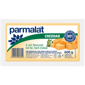 Parmalat Full Fat Cheddar Cheese Pack 600g